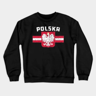 Polska Poland Flag Polish White Eagle Crewneck Sweatshirt